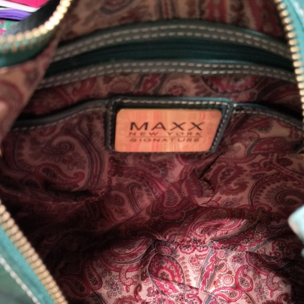 Maxx New York Forest Green Hobo Bag, Dust Bag Included, EUC